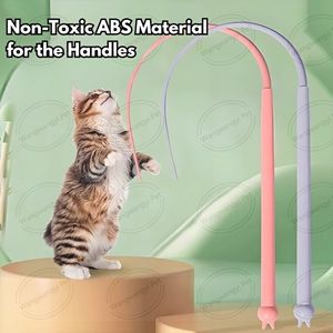 Bâton de chatouillage interactif non toxique pour <span class=keywords><strong>chat</strong></span>, avec queue en silicone souple et flexible, détachable, pour chatons - Product Image 4