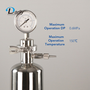 <span class=keywords><strong>Daryl</strong></span> 304/316L Boîtier de filtre Mécanicien poli à l'état neuf avec entrée et sortie 1 \ "Remplace les manomètres Pall/3M/Filtrox - Product Image 5
