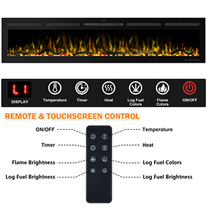 Chimenea Empotrada y de Pared Luxstar de 80 Pulgadas, en Oferta, con Múltiples Colores de Leños, Control Inteligente por Aplicación, Modelo Ef80r Pro - Product Image 5