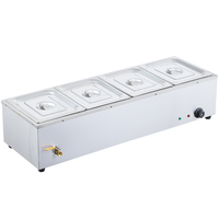 Haut de table commercial de haute qualité Buffet Bain Marie chauffe-soupe grand chauffe-plats électrique en acier inoxydable pour la restauration
