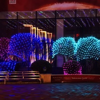 Guirlandes lumineuses LED pour filet de pêche, étanches IP65, pour extérieur, effet ciel étoilé, colorées, pour la décoration de pelouse et d'arbres