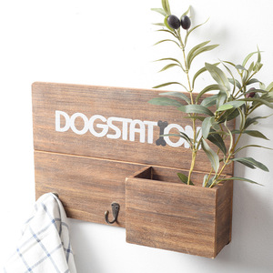 Estante de Pared de Madera para Guardar Llaves, Organizador Rectangular Multifuncional para la Entrada del Hogar - Product Image 2
