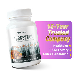 Capsule di Fungo Coda di Tacchino Integratore Alimentare Estratto in Polvere Superfood per Supportare la Salute del Cervello per Adulti - Product Image 1