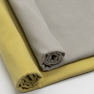 21*16 Washed Cotton Non Elastic Khaki Woven <b>Fabric</b> Durable Textile Material For Workwear Casual Outfits - Product Image 1