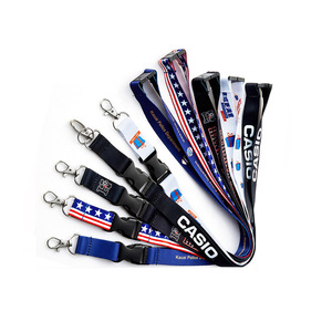 Lanière promotionnelle personnalisée de 20 mm, imprimée en sérigraphie, pour l'école et le bureau, avec logo, en polyester - Product Image 2
