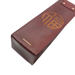 Sacs à vin en cuir élément chinois vintage bouteille unique fourre-tout vin sacs de whisky sacs cadeaux d'alcool - Product Image 3