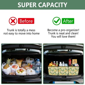 Loq Moq Tropical Flower Food Storage Box Nylon Foldable Reusable Custom Shopping Bags Grocery Tote with Double Handle - Product Image 4