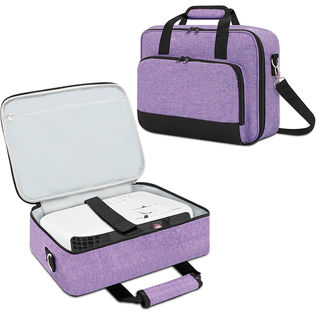 Projector Carrying Case,with Accessories Storage Pockets&Adjustable Shoulder Straps,Compatible with Epson BenQ ViewSonic AndMost