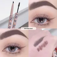 FAMOTY pensil alis ujung ganda, pewarna Mineral alami tahan air tahan lama produk kosmetik grosir