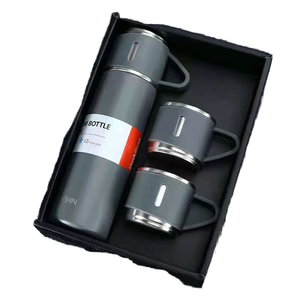 Business Gift 500ml Eco-Friendly Stainless Steel <b>Water</b> <b>Bottle</b> Temperature Display Outdoor Travel Coffee Tea Vacuum Flask 3 Lids - Product Image 1