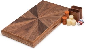 Set di Backgammon in Legno Intarsiato Yellow Mountain Imports, Pezzi in Acrilico <span class=keywords><strong>Cascadia</strong></span>, Dadi in Legno, Tavola <span class=keywords><strong>da</strong></span> 17 Pollici, Prodotto in Cina - Product Image 3