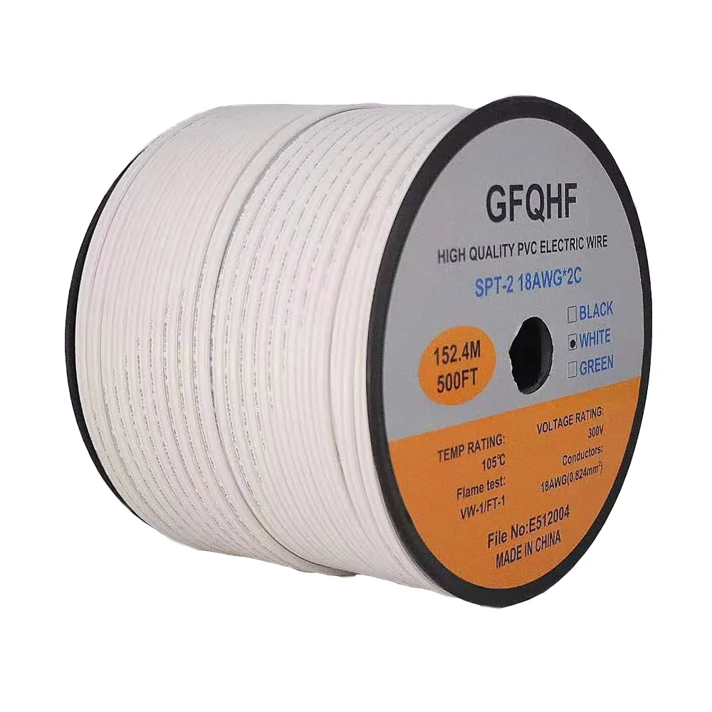 UL 500ft spt-2 Flexible parallel electric wires cables for outdoor Christmas string lights