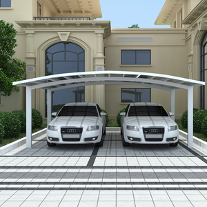 Abri de voiture moderne et durable en alliage d'aluminium, structure antirouille, toit pare-soleil pour entrepôt et stationnement extérieur de véhicules - Product Image 1