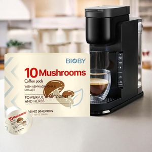 Cápsulas de Café Instantáneo Orgánico Bioby OEM de Marca Privada 10 en 1 <span class=keywords><strong>con</strong></span> Ashwagandha, Shilajit y Adaptógenos para el Sistema Inmunitario, 12 Cápsulas, 120g - Product Image 5
