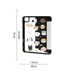 Cute Dog Pattern iPad Case For Air5 Air4 Pro 2022 2024 With Pencil Holder Magnetic Smart <b>Cover</b> - Product Image 5