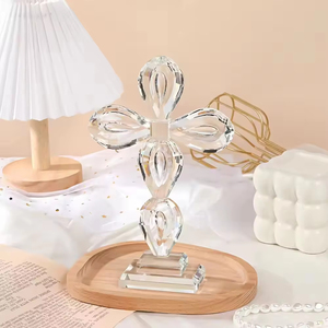 Honneur de <span class=keywords><strong>cristal</strong></span> arc-en-ciel <span class=keywords><strong>cristal</strong></span> sainte croix Figurines ornements de Pâques avec base pour décor de pary - Product Image 4