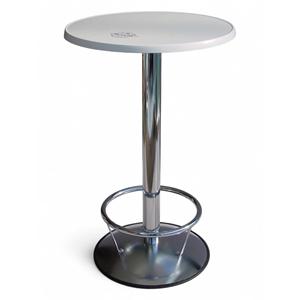 Tavolo Alto Zenith, cromato, piano in Sevelit ø 70 cm, base V2A. - Product Image 1
