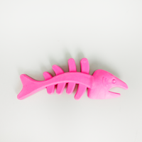 Jouets à mâcher couineurs en forme d'arête de poisson pour chats et chiens, jouets d'entraînement amusants pour animaux de compagnie avec son de récupération en caoutchouc pour chiots