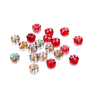 Glass Four <b>Leaf</b> Clover Beads 10mm Multi Colored For Jewelry Making DIY Bracelet Necklace - Product Image 1