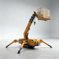 Grue araignée durable avec indicateur de charge de sécurité et télécommande pour l'exploitation minière, les espaces confinés, la construction et le vitrage