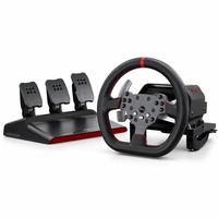 Volante de Carreras PXN V10 Pro 3.2Nm con Accionamiento Directo, 3 Pedales con Force Feedback, Simulador para PC, Xbox Series X/S, PS4