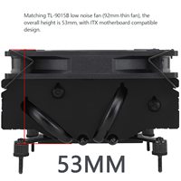 Thermalright Venta al por mayor AXP90 X53 Negro de perfil bajo ITX CPU Cooler CPU Ventilador de enfriamiento para PC Caso