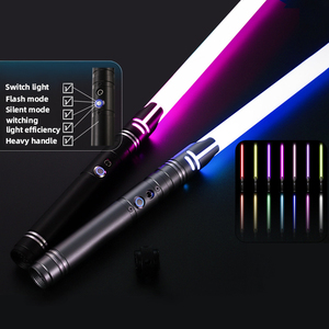 <span class=keywords><strong>Sabre</strong></span> <span class=keywords><strong>Laser</strong></span> à Balançoire en Métal, Jouets de Force de Duel, Balançoire Lisse, Led RGB, Épée Lumineuse pour Fête, Cosplay - Product Image 1