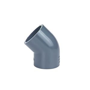 Conexión de Presión Soldada DIN de UPVC Greentech, Codo de 90 Grados y 45 Grados, Tubería de 20-225 mm, Clase 150 para Suministro de Agua y Riego - Product Image 2