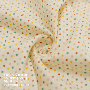 Yy Moq Thấp Cổ Phiếu 2Mm Mini Dot 100% Bông Vải Thoáng Khí 120gsm Dệt Bông In Vải Cho Phụ Nữ & Trẻ em' Mặc - Product Image 1