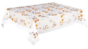 Tablecloth <strong>Wipeable</strong> Printed Flannel Square Floral Design PVC <strong>Table</strong> Linen With 3 Inch Lace Edge - Product Image 2