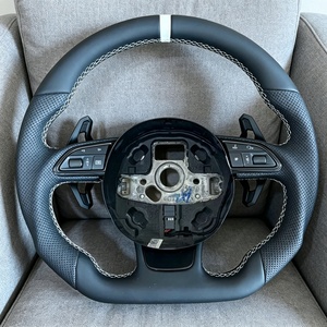 Volant sport en cuir adapté aux modèles <span class=keywords><strong>Audi</strong></span> A7 A3 A4 B8 B9 A5 A6 C6 C7 S3 S4 S5 S6 S7 RS3 RS4 RS5 Q3 Q5 Q7 RS6 <span class=keywords><strong>R8</strong></span> TT TTRS - Product Image 5
