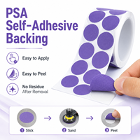 Disque de ponçage pyramidale 32 mm, grain 2500, support violet PSA, papier abrasif pour finition de peinture automobile, polissage ultra fin