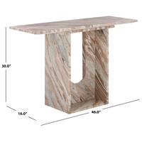 KUMUSI FURNITURE Table console en marbre Safavieh Couture Tobilyn