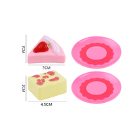 Jouet de cuisine populaire et abordable pour filles, service à thé en plastique, vaisselle de dessert, jouets de maison de poupée, jouets de goûter