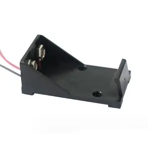 9v battery holder case with wire cable leads for 6F22 6LR61