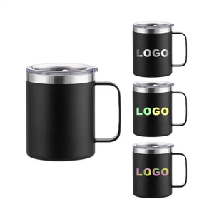 Taza de Café Aislada de 12 oz con Logotipo Personalizado, Calentador de Tazas de Acero Inoxidable para <span class=keywords><strong>Cerveza</strong></span>, Té, Vino, Bebidas Frías y Calientes, Taza de Viaje con Tapa - Product Image 2