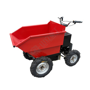 Mini Dumper Elettrico con Carico di 400kg, Corpo in Acciaio, Ribaltamento Idraulico, per Costruzioni, Fattorie e Giardini - Product Image 6