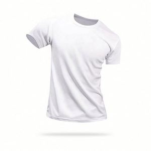 Casual Jersey Fabric Blank Design T-<b>Shirt</b> Soft Polyester Heat-Transfer Printed Custom Logo Quick Dry Fit Men - Product Image 2