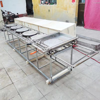 Machine de cuisson de crêpes de type push-pull Offre Spéciale à 2 casseroles pâte à farine de millet faisant la machine à crêpes