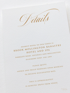 Invitation de luxe à pli de poche <span class=keywords><strong>en</strong></span> or et roses romantiques crème avec bande de ventre <span class=keywords><strong>en</strong></span> <span class=keywords><strong>parchemin</strong></span> + enveloppes - Product Image 3