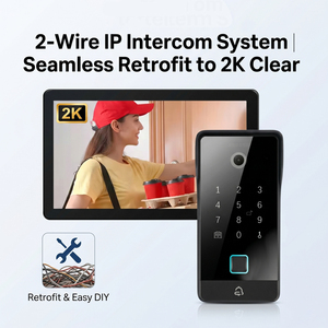<span class=keywords><strong>Interphone</strong></span> IP 2 fils Hiwink avec déverrouillage multi-méthodes (Face ID, NFC, empreinte digitale), résolution 2K, moniteur intérieur et contrôle via l'application Smart Life pour la maison - Product Image 1