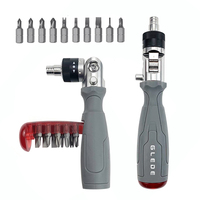 Juego de Destornilladores de Trinquete Multifunción Manual GLEDE 10 en 1, Kit de Herramientas Manuales en Oferta con Puntas para Bricolaje, en Caja