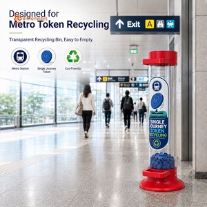 Contenedor de Reciclaje de Tarjetas de Metro Transparente Personalizado, Caja de Recogida de Boletos de Una Sola Ví<span class=keywords><strong>a</strong></span> para Estación de Metro, OEM ODM - Product Image 2