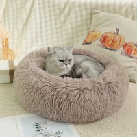 Cama para Perros, Cojín Tipo Saco de Dormir para Cachorros, de 40cm a 100cm, Cama de Felpa para Perros, Redonda, Tipo Donut, Nido Suave para Gatos, Cama de Lujo para Mascotas