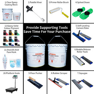 Système de revêtement de sol en époxy métallique auto-nivelant 2 parties Brosse Absorption des chocs Réduction du bruit Gymnase Respectueux de l'environnement - Product Image 2