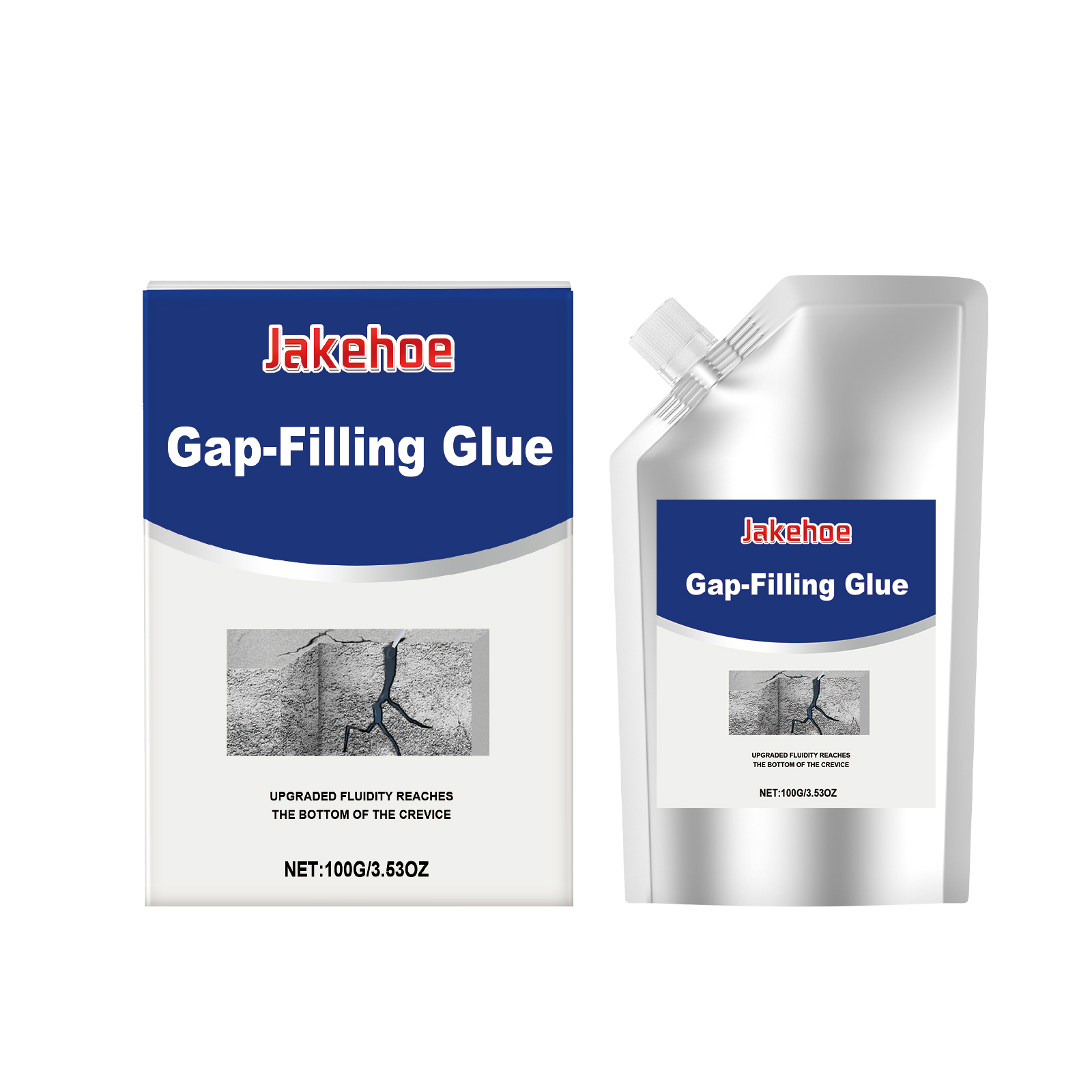 Jakehoe Anti-Crack Caulk Daily Seal Waterproof Invisible Glue Household Leak Repair Coating Function for Kitchen Rubber Joint