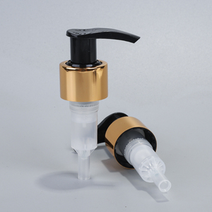 Vente en gros de pompe à lotion en plastique 28 410 24 410 28 <span class=keywords><strong>415</strong></span> avec collier en aluminium doré brillant pour pompe à shampoing - Product Image 1