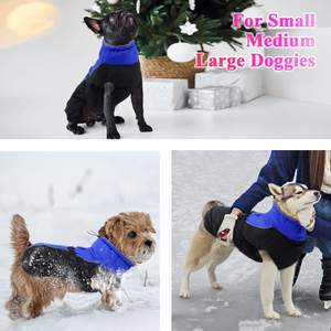 Adjustable Reflective Fleece <b>Dog</b> Turtleneck Jacket Warm Winter <b>Coat</b> Solid Pattern Classic Style Buckle Closure for Cold Weather - Product Image 6