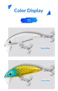 Leurre Minnow ABS SWORDFISH imprimé, appât artificiel dur pour bar, pêche en mer, coulée lente, ultra-lanceur, mi-eau, avec hameçons - Product Image 3