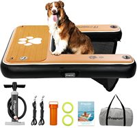 Rampe aquatique gonflable pour chien, large et stable, échelle flottante pour piscine, accès facile, ponton de baignade pour animaux de compagnie pour piscine, lac, bateau, jeu aquatique pour chiots